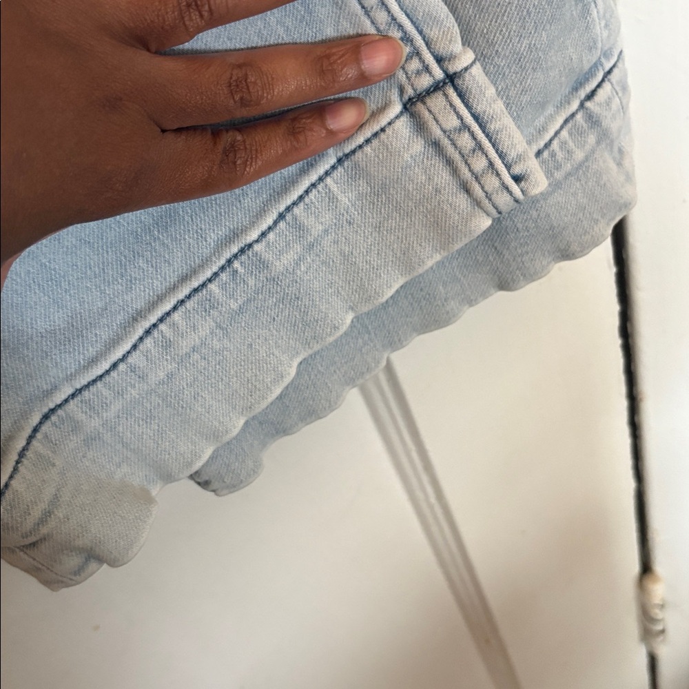 Faherty stretch terry patch pocket blue flare jeans retro hipster festival 26 - Picture 5 of 11